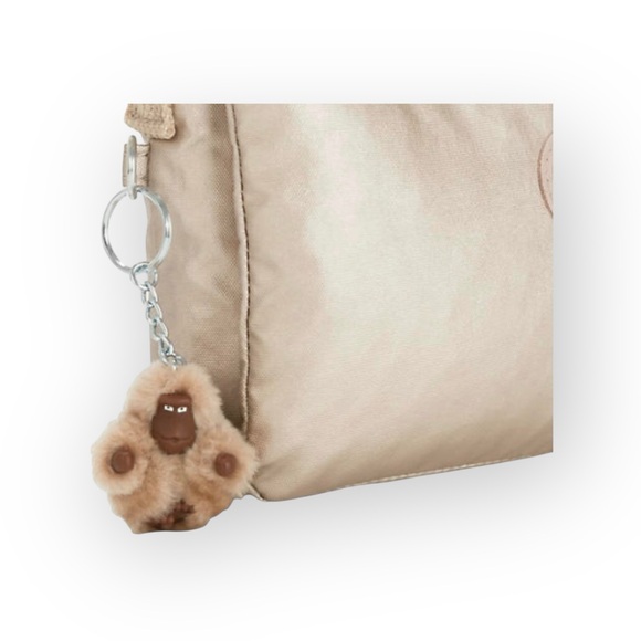 Kipling ✪ Eve Lightweight Crossbody Handbag Bag ✪ Monkey Keychain ✪ Metal Gold - Picture 12 of 16